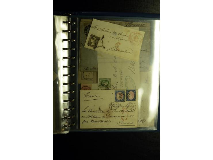 1850/1880, sehr interessanter Sammlungsposten mit ca. 250 Briefen und Ganzsachen von Belgien bis Schweiz mit vielen besseren 