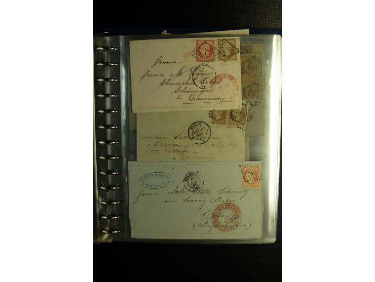 1850/1880, sehr interessanter Sammlungsposten mit ca. 250 Briefen und Ganzsachen von Belgien bis Schweiz mit vielen besseren 