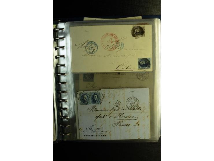1850/1880, sehr interessanter Sammlungsposten mit ca. 250 Briefen und Ganzsachen von Belgien bis Schweiz mit vielen besseren 