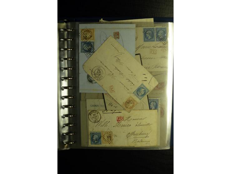 1850/1880, sehr interessanter Sammlungsposten mit ca. 250 Briefen und Ganzsachen von Belgien bis Schweiz mit vielen besseren 
