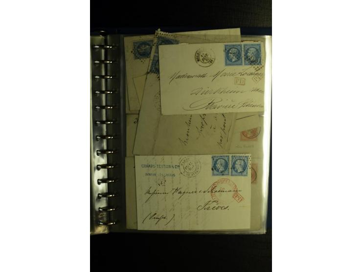 1850/1880, sehr interessanter Sammlungsposten mit ca. 250 Briefen und Ganzsachen von Belgien bis Schweiz mit vielen besseren 