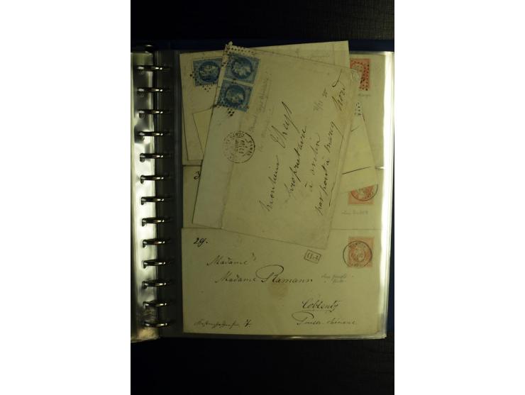 1850/1880, sehr interessanter Sammlungsposten mit ca. 250 Briefen und Ganzsachen von Belgien bis Schweiz mit vielen besseren 