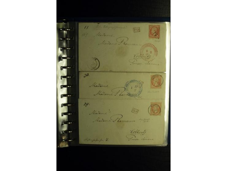 1850/1880, sehr interessanter Sammlungsposten mit ca. 250 Briefen und Ganzsachen von Belgien bis Schweiz mit vielen besseren 