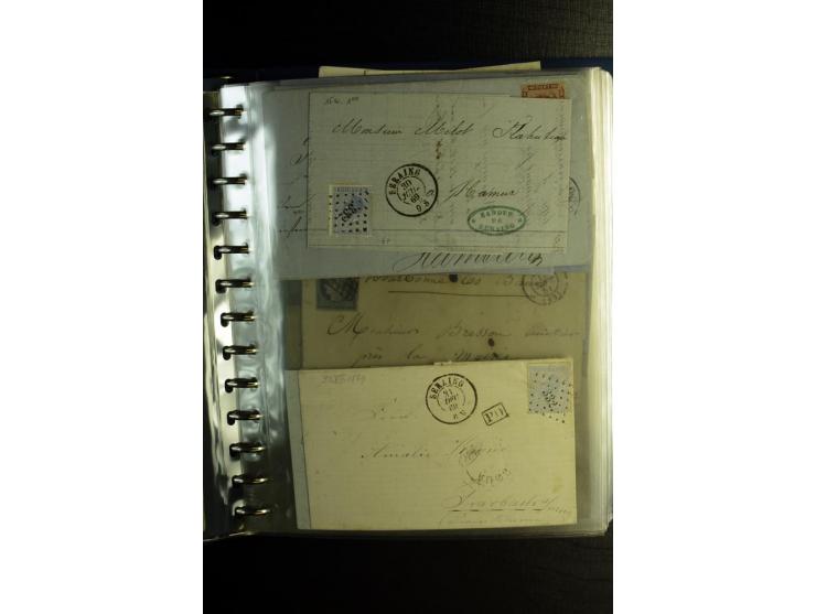 1850/1880, sehr interessanter Sammlungsposten mit ca. 250 Briefen und Ganzsachen von Belgien bis Schweiz mit vielen besseren 