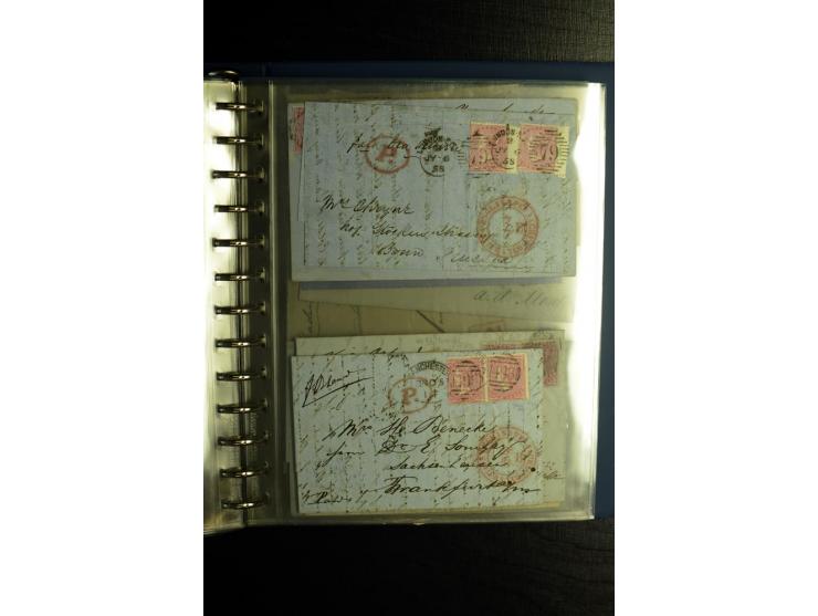 1850/1880, sehr interessanter Sammlungsposten mit ca. 250 Briefen und Ganzsachen von Belgien bis Schweiz mit vielen besseren 