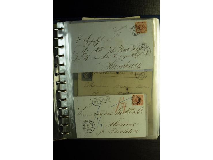 1850/1880, sehr interessanter Sammlungsposten mit ca. 250 Briefen und Ganzsachen von Belgien bis Schweiz mit vielen besseren 