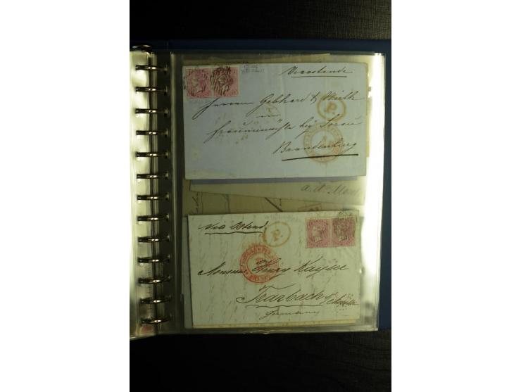 1850/1880, sehr interessanter Sammlungsposten mit ca. 250 Briefen und Ganzsachen von Belgien bis Schweiz mit vielen besseren 
