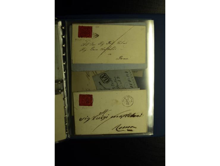 1850/1880, sehr interessanter Sammlungsposten mit ca. 250 Briefen und Ganzsachen von Belgien bis Schweiz mit vielen besseren 