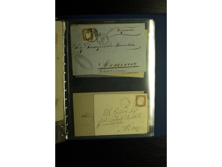 1850/1880, sehr interessanter Sammlungsposten mit ca. 250 Briefen und Ganzsachen von Belgien bis Schweiz mit vielen besseren 