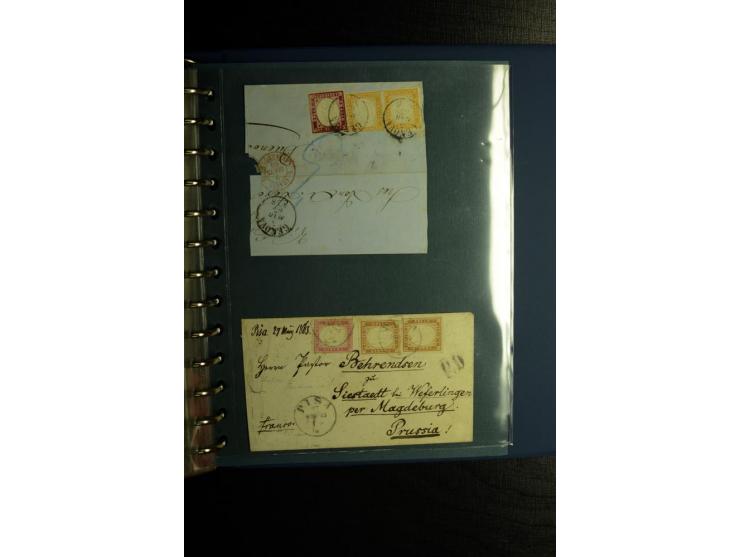1850/1880, sehr interessanter Sammlungsposten mit ca. 250 Briefen und Ganzsachen von Belgien bis Schweiz mit vielen besseren 