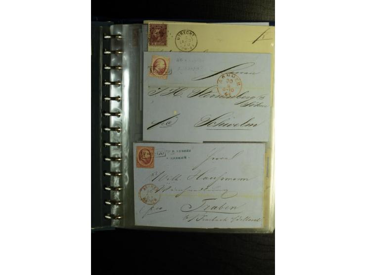 1850/1880, sehr interessanter Sammlungsposten mit ca. 250 Briefen und Ganzsachen von Belgien bis Schweiz mit vielen besseren 