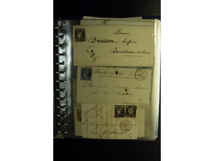 1850/1880, sehr interessanter Sammlungsposten mit ca. 250 Briefen und Ganzsachen von Belgien bis Schweiz mit vielen besseren 