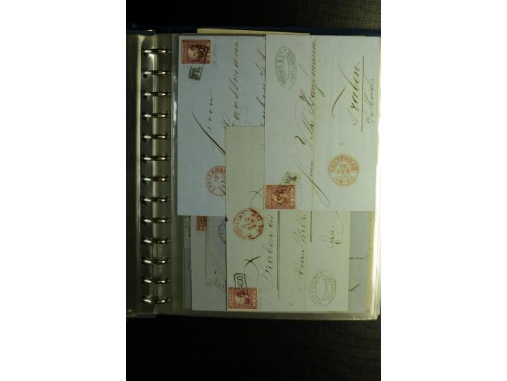 1850/1880, sehr interessanter Sammlungsposten mit ca. 250 Briefen und Ganzsachen von Belgien bis Schweiz mit vielen besseren 