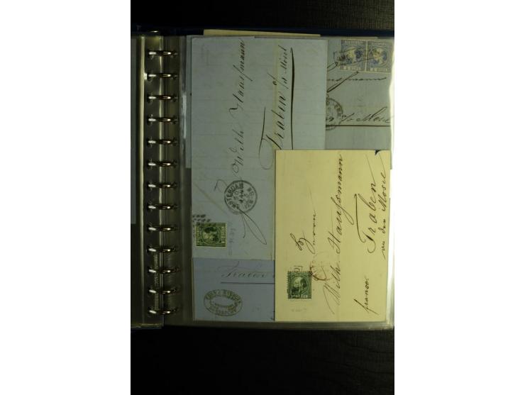 1850/1880, sehr interessanter Sammlungsposten mit ca. 250 Briefen und Ganzsachen von Belgien bis Schweiz mit vielen besseren 