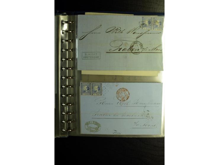 1850/1880, sehr interessanter Sammlungsposten mit ca. 250 Briefen und Ganzsachen von Belgien bis Schweiz mit vielen besseren 
