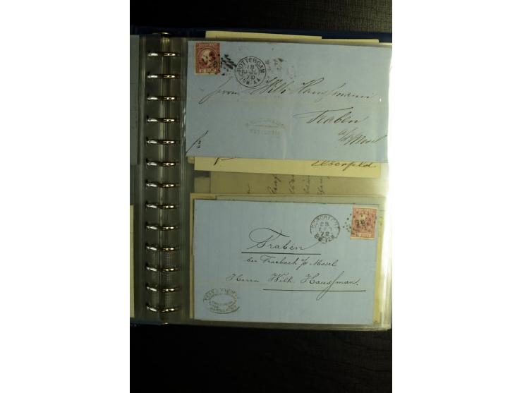1850/1880, sehr interessanter Sammlungsposten mit ca. 250 Briefen und Ganzsachen von Belgien bis Schweiz mit vielen besseren 