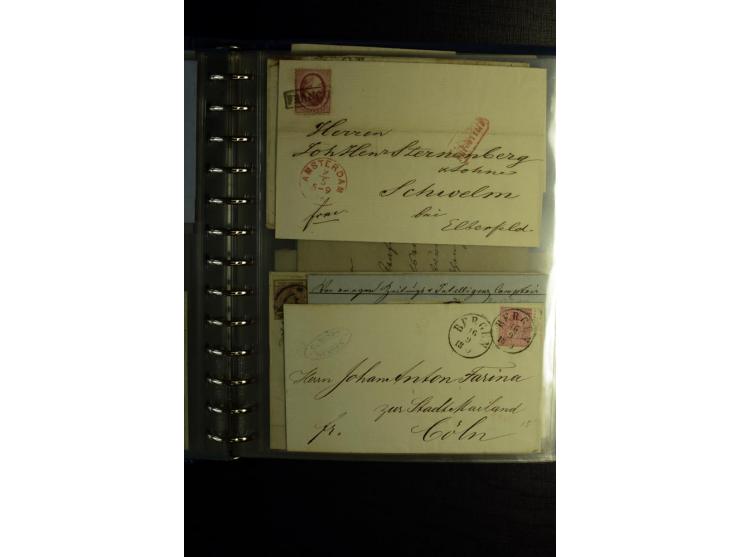 1850/1880, sehr interessanter Sammlungsposten mit ca. 250 Briefen und Ganzsachen von Belgien bis Schweiz mit vielen besseren 