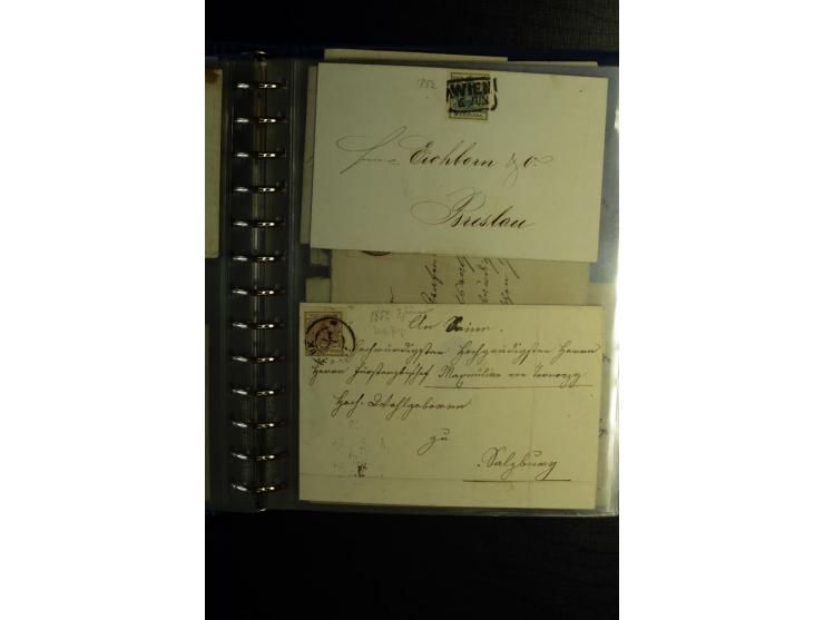 1850/1880, sehr interessanter Sammlungsposten mit ca. 250 Briefen und Ganzsachen von Belgien bis Schweiz mit vielen besseren 