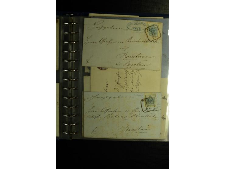 1850/1880, sehr interessanter Sammlungsposten mit ca. 250 Briefen und Ganzsachen von Belgien bis Schweiz mit vielen besseren 