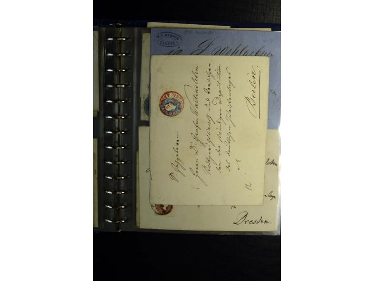 1850/1880, sehr interessanter Sammlungsposten mit ca. 250 Briefen und Ganzsachen von Belgien bis Schweiz mit vielen besseren 