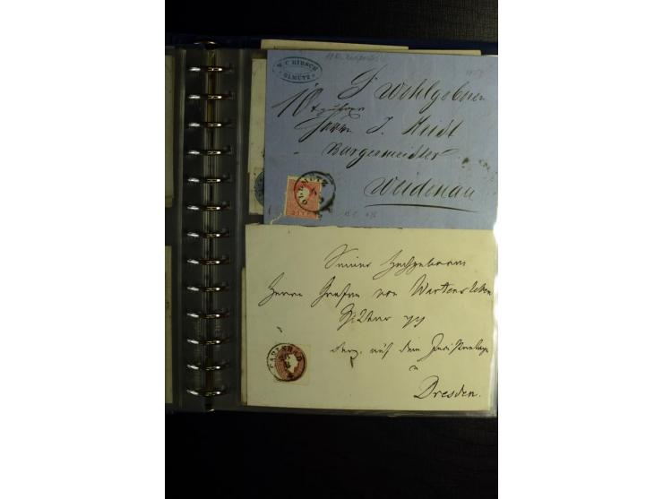 1850/1880, sehr interessanter Sammlungsposten mit ca. 250 Briefen und Ganzsachen von Belgien bis Schweiz mit vielen besseren 