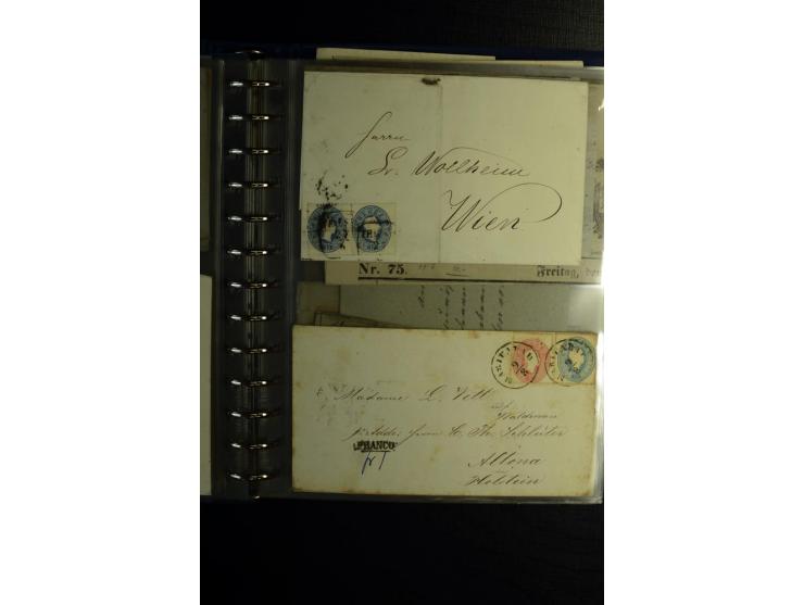 1850/1880, sehr interessanter Sammlungsposten mit ca. 250 Briefen und Ganzsachen von Belgien bis Schweiz mit vielen besseren 