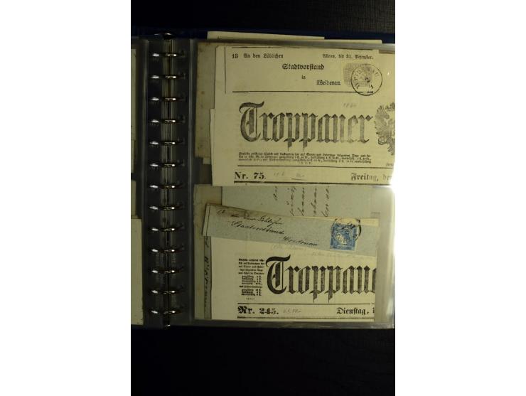 1850/1880, sehr interessanter Sammlungsposten mit ca. 250 Briefen und Ganzsachen von Belgien bis Schweiz mit vielen besseren 