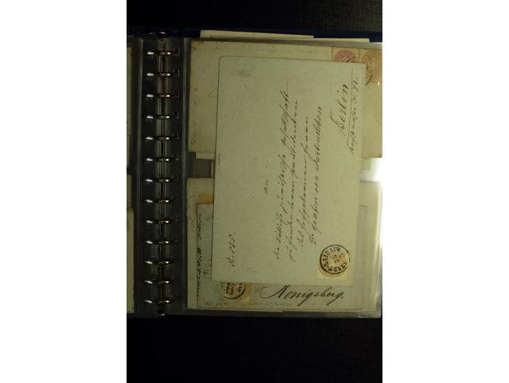 1850/1880, sehr interessanter Sammlungsposten mit ca. 250 Briefen und Ganzsachen von Belgien bis Schweiz mit vielen besseren 