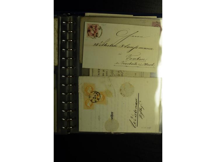 1850/1880, sehr interessanter Sammlungsposten mit ca. 250 Briefen und Ganzsachen von Belgien bis Schweiz mit vielen besseren 