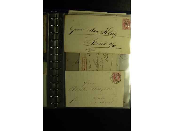 1850/1880, sehr interessanter Sammlungsposten mit ca. 250 Briefen und Ganzsachen von Belgien bis Schweiz mit vielen besseren 