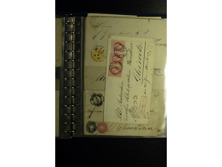 1850/1880, sehr interessanter Sammlungsposten mit ca. 250 Briefen und Ganzsachen von Belgien bis Schweiz mit vielen besseren 