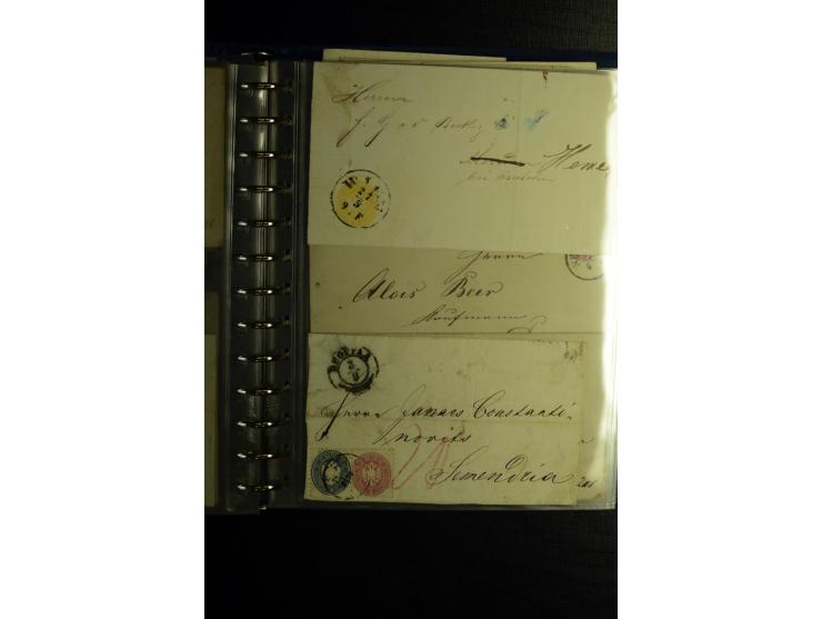 1850/1880, sehr interessanter Sammlungsposten mit ca. 250 Briefen und Ganzsachen von Belgien bis Schweiz mit vielen besseren 
