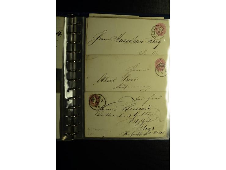 1850/1880, sehr interessanter Sammlungsposten mit ca. 250 Briefen und Ganzsachen von Belgien bis Schweiz mit vielen besseren 