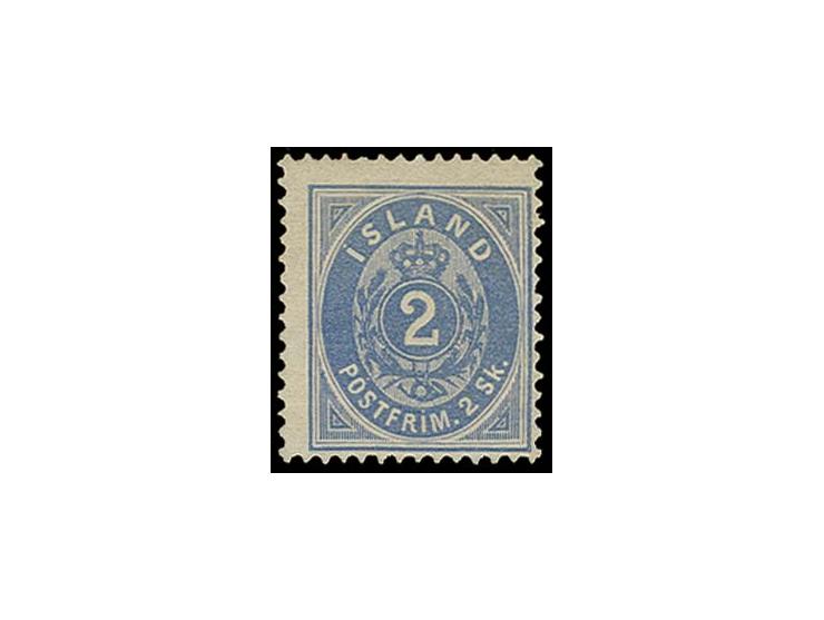 1873, 2 sk. blue, unused without gum, fine, certificate RPS (1982)