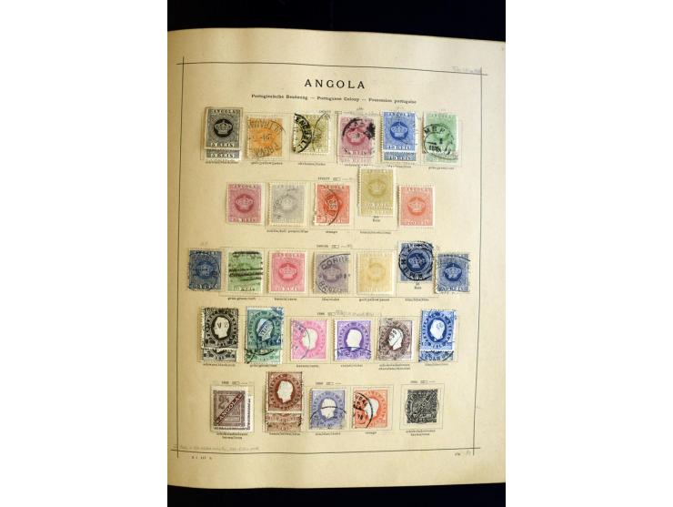 1874/1913, umfangreiche gestempelte und ungebrauchte Sammlung Angola bis Zanzibar mit vielen besseren und kpl. Ausgaben, dabe