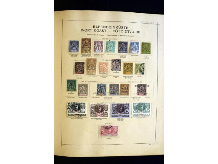 1874/1913, umfangreiche gestempelte und ungebrauchte Sammlung Angola bis Zanzibar mit vielen besseren und kpl. Ausgaben, dabe