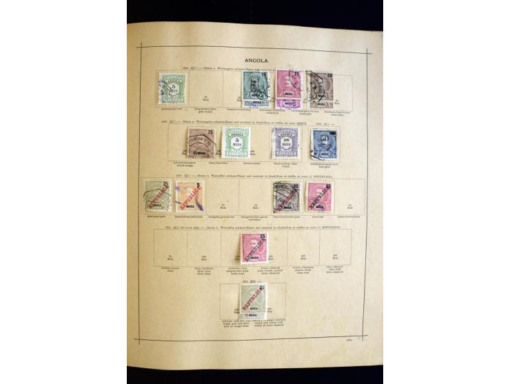 1874/1913, umfangreiche gestempelte und ungebrauchte Sammlung Angola bis Zanzibar mit vielen besseren und kpl. Ausgaben, dabe