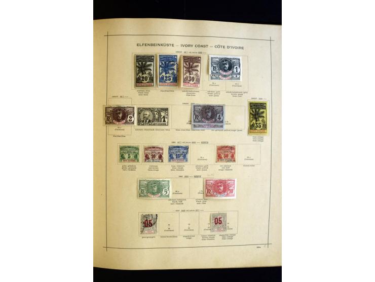 1874/1913, umfangreiche gestempelte und ungebrauchte Sammlung Angola bis Zanzibar mit vielen besseren und kpl. Ausgaben, dabe