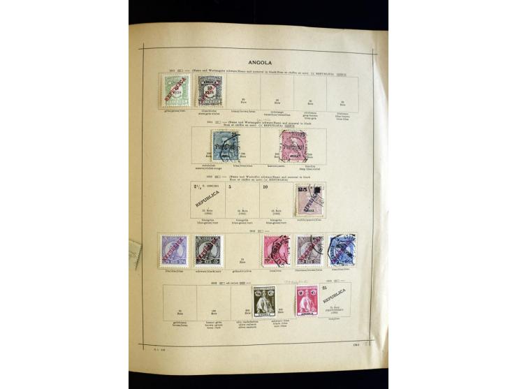 1874/1913, umfangreiche gestempelte und ungebrauchte Sammlung Angola bis Zanzibar mit vielen besseren und kpl. Ausgaben, dabe