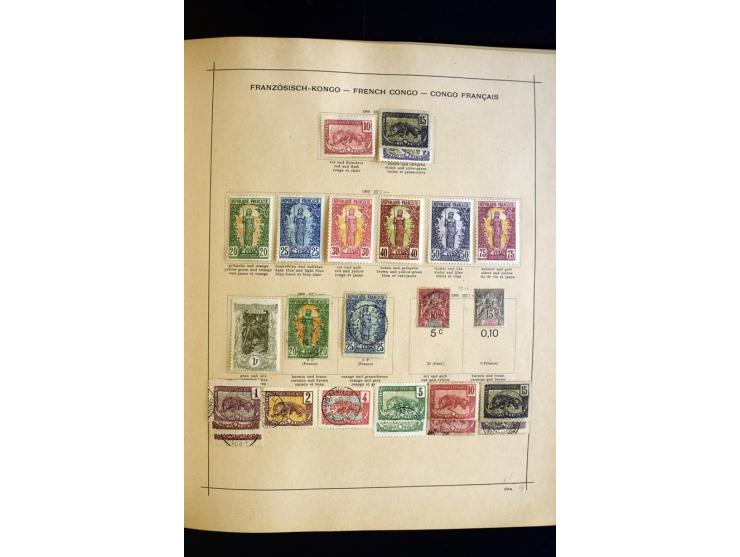 1874/1913, umfangreiche gestempelte und ungebrauchte Sammlung Angola bis Zanzibar mit vielen besseren und kpl. Ausgaben, dabe