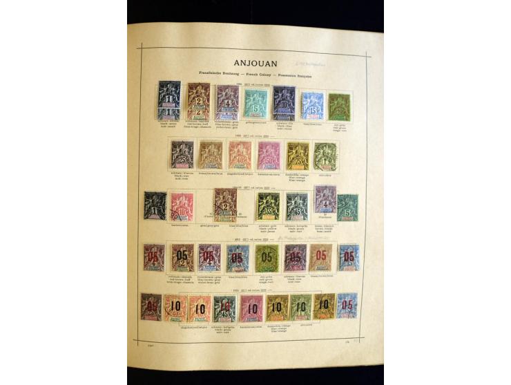 1874/1913, umfangreiche gestempelte und ungebrauchte Sammlung Angola bis Zanzibar mit vielen besseren und kpl. Ausgaben, dabe