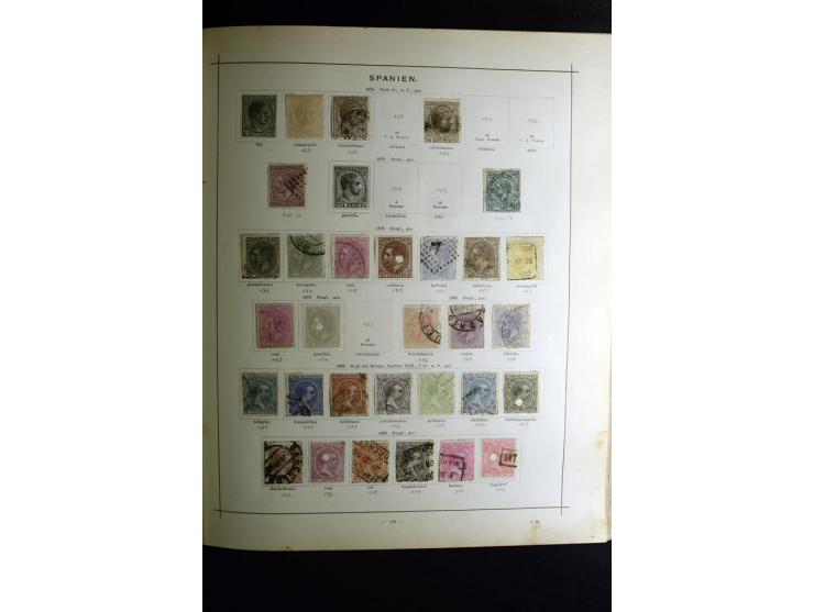 1840/90, ungebrauchte und gestempelte reichhaltige Sammlung mit vielen guten Werten und Sätzen, besonders bei Europa, aber au