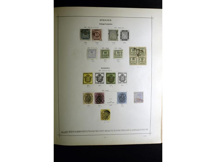 1840/90, ungebrauchte und gestempelte reichhaltige Sammlung mit vielen guten Werten und Sätzen, besonders bei Europa, aber au