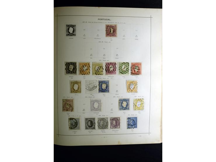 1840/90, ungebrauchte und gestempelte reichhaltige Sammlung mit vielen guten Werten und Sätzen, besonders bei Europa, aber au