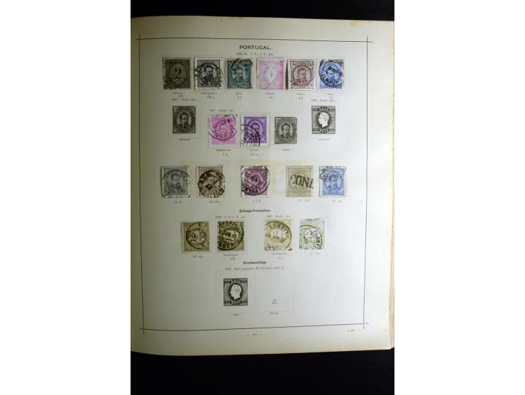 1840/90, ungebrauchte und gestempelte reichhaltige Sammlung mit vielen guten Werten und Sätzen, besonders bei Europa, aber au