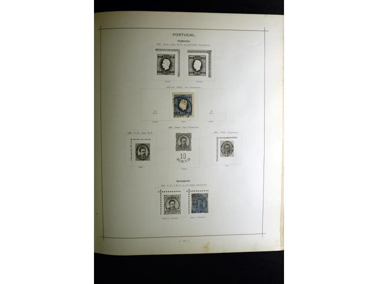 1840/90, ungebrauchte und gestempelte reichhaltige Sammlung mit vielen guten Werten und Sätzen, besonders bei Europa, aber au