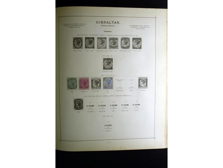 1840/90, ungebrauchte und gestempelte reichhaltige Sammlung mit vielen guten Werten und Sätzen, besonders bei Europa, aber au