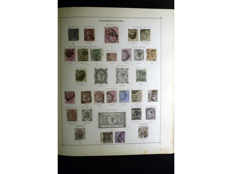 1840/90, ungebrauchte und gestempelte reichhaltige Sammlung mit vielen guten Werten und Sätzen, besonders bei Europa, aber au