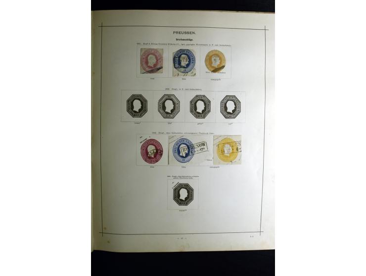 1840/90, ungebrauchte und gestempelte reichhaltige Sammlung mit vielen guten Werten und Sätzen, besonders bei Europa, aber au
