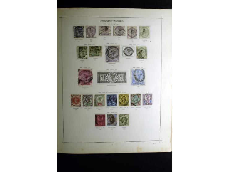 1840/90, ungebrauchte und gestempelte reichhaltige Sammlung mit vielen guten Werten und Sätzen, besonders bei Europa, aber au